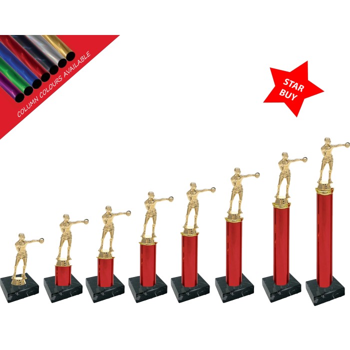 BOXING FIGURE COLUMN TROPHY